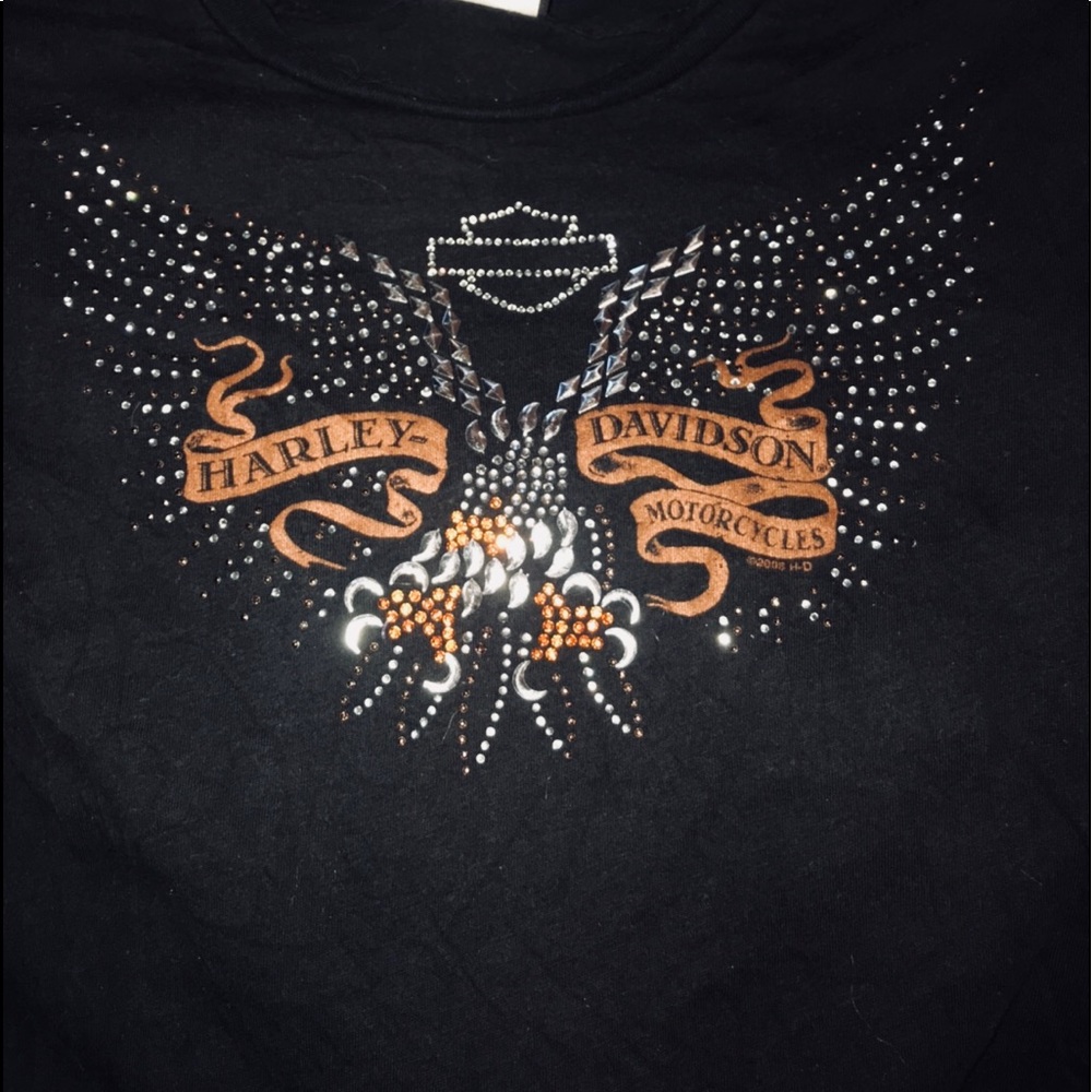 🎉🎉3/$20 BUNDLE Gray/blk Harley Davidson blingy T